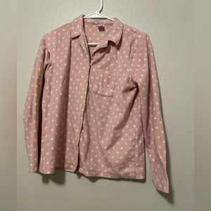 Pink and white pajamas